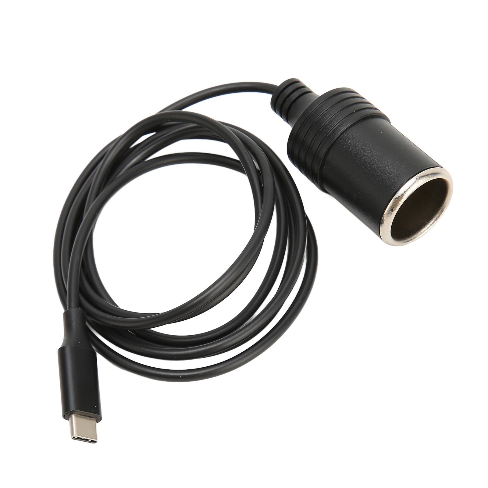 

Адаптер типа C для прикуривателя, длина 4,9 фута, 15 В, 3 А, 45 Вт, стабильный выходной кабель USB C для прикуривателя