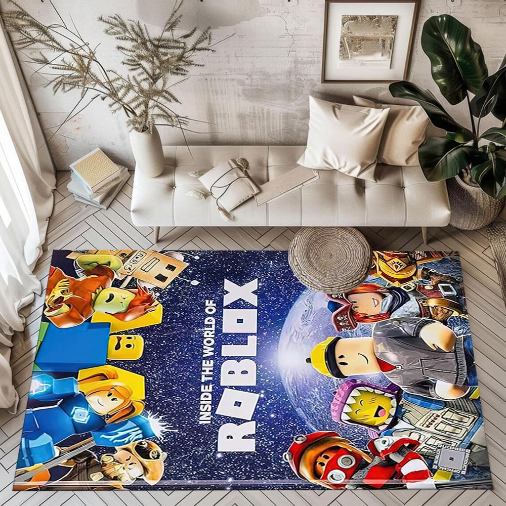 Roblox Virtual Arena Adventure Square Rugs Are a Great Choice for Living Rooms, Bedrooms, Home Décor, and As Gifts.