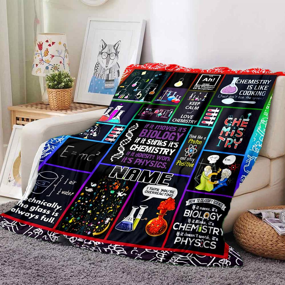 Chemistry Humor And Quotes A Fun Science Poster Lightweight Customizable Blanket Customize Text Comfortable Great For Sofa Couch Office Bed Picnics