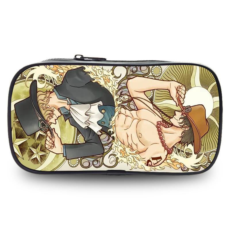 One Piece Monkey D. Luffy Pattern Pencil Case Makeup Bag Pen Bag Student Big Capacity School Supplies Zipper Pencil Pouch