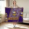 Minnesota Vikings Print Flanelovádeka Vysoká Kvalita Teplá Pohodlná Přikrývka pro Všechna Roční Období Perfektní jako Dárky Domácí Dekor
