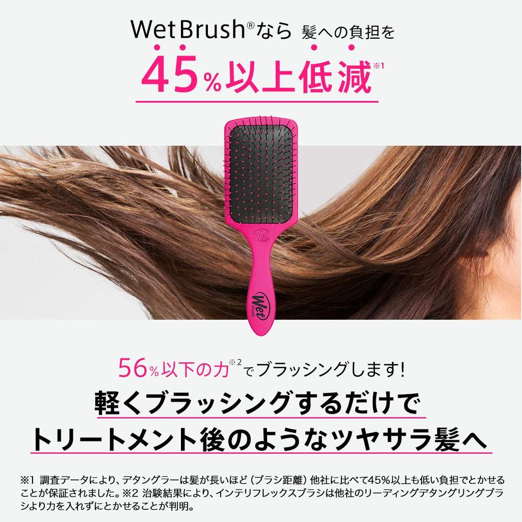 WetBrush Paddle Detangler Hair Brush Pink - Tangle-Free Wet & Dry Hair Styling Tool, Gentle on Scalp, 1 Piece