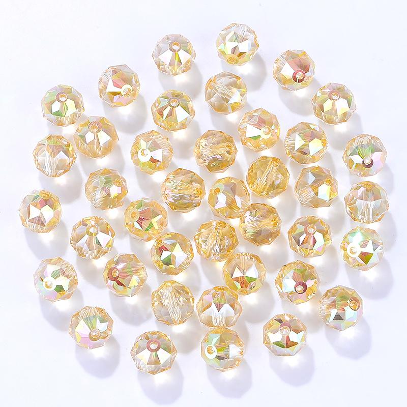 8mm/10mm Transparent Austria Crystal Glass Beads Roundle Spacer Loose Bead for DIY Bracelet Necklace Jewelry Making Accessories