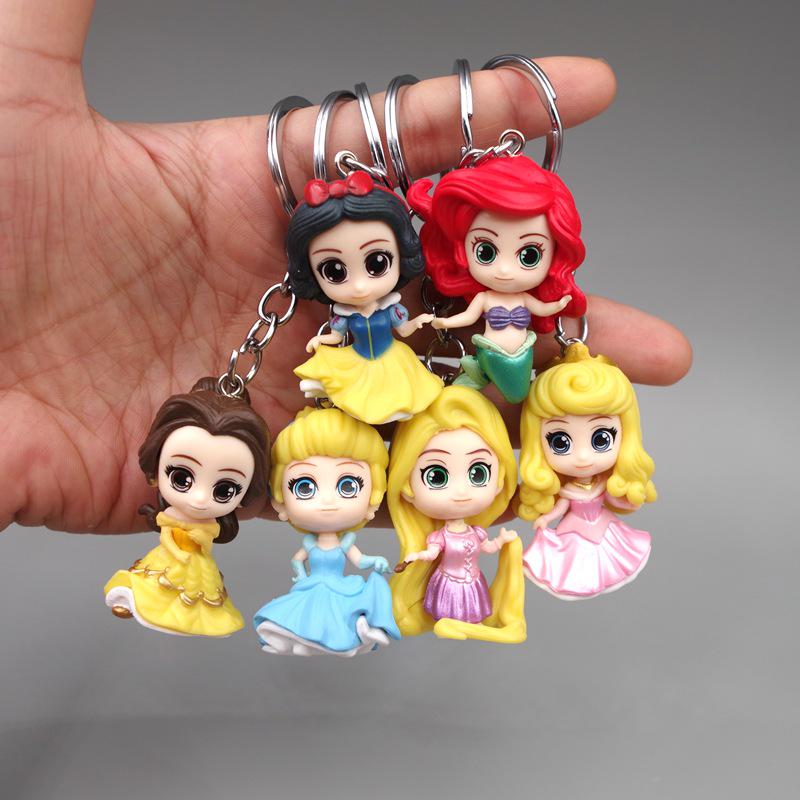 

Mermaid Cinderella Rapunzel Keychain Bag Charm Pendant Figurine Gift