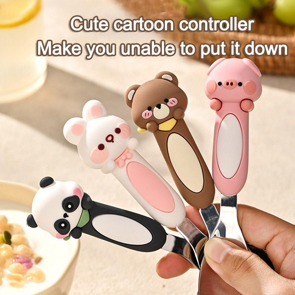 316 Stainless Children's Tableware Spoon Anti Slip Handle Deepen Soup Spoon