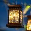 Outdoor Hanging Solar Lantern, Waterproof Rechargeable Decorative Lamp, Copper Wire Candle Light for Outside, Garden, Patio, Yard, Porch Decor