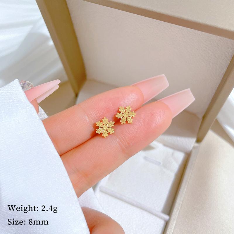 Fritillary Clover Minimalist Stud Earrings Cold Men'S And Women'S Earrings Personality Temperament Banquet Earrings