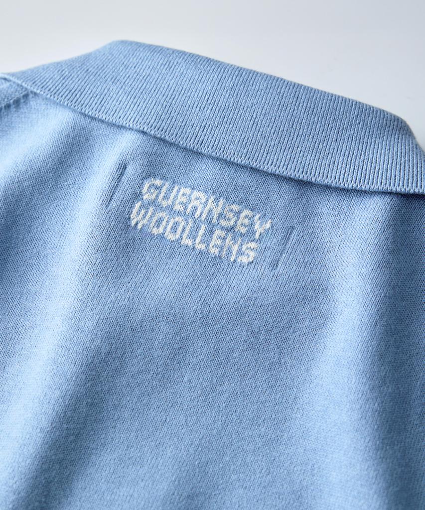 Geonjiulleunseu Cashmere Blend Pocket Collar Knit - Dusty Blue