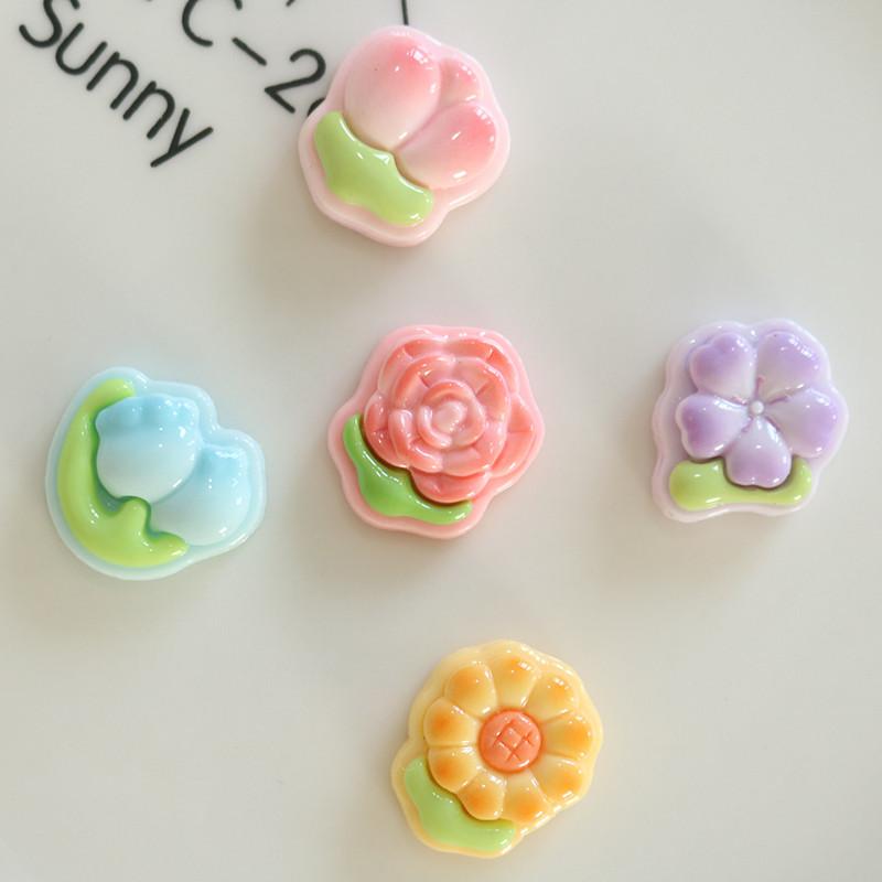 

Handmade Sewing Products Resin Flower Decoration DIY Craftsmanship Decoration Jewelry Phone Case 10pcs разноцветный