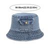 Fashion Cotton Denim Bucket Hat Sun Protection Casual Fisherman Hat Breathable Sunhat Outdoor Travel