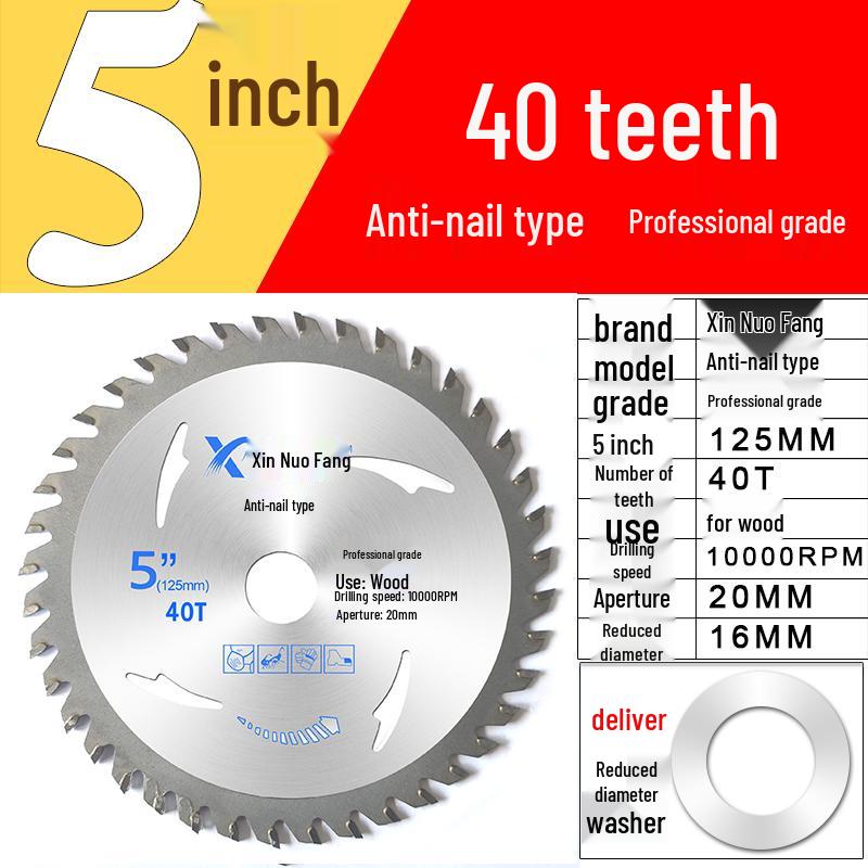 High-Speed Steel & Tungsten Circular Saw Blade for Wood & Aluminum, 4-10 Inch, Fits Hand Angle Grinders