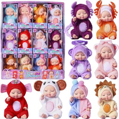 12 Stück/Set Schlafendes Reborn Baby Puppenbausatz Spielzeug Mini Sternbilder Baby Niedliche Bezaubernde Puppen Spielset Geburtstage Geschenke für Kinder Geschenk