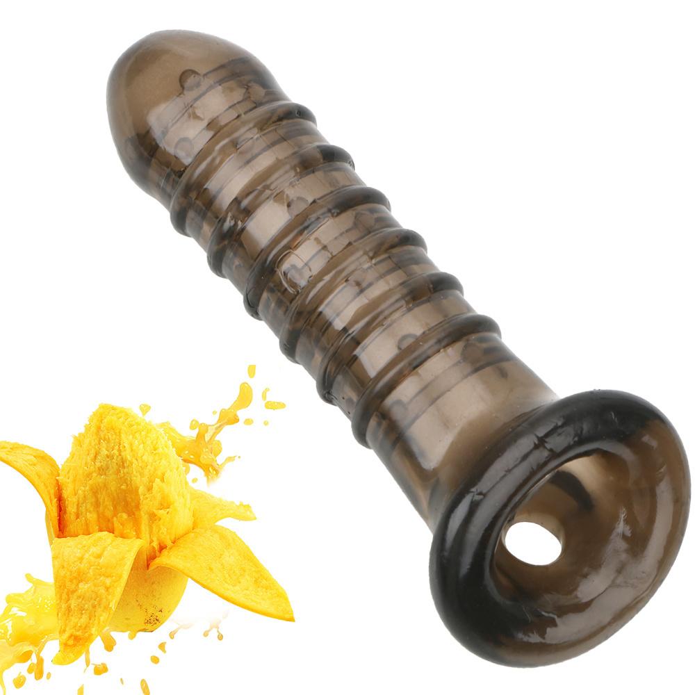 Ring On Penis Condom High Elasticity Time Lasting Delayed Ejaculation Penis Sleeve Enlargement Cock Sleeve Sex Tool For