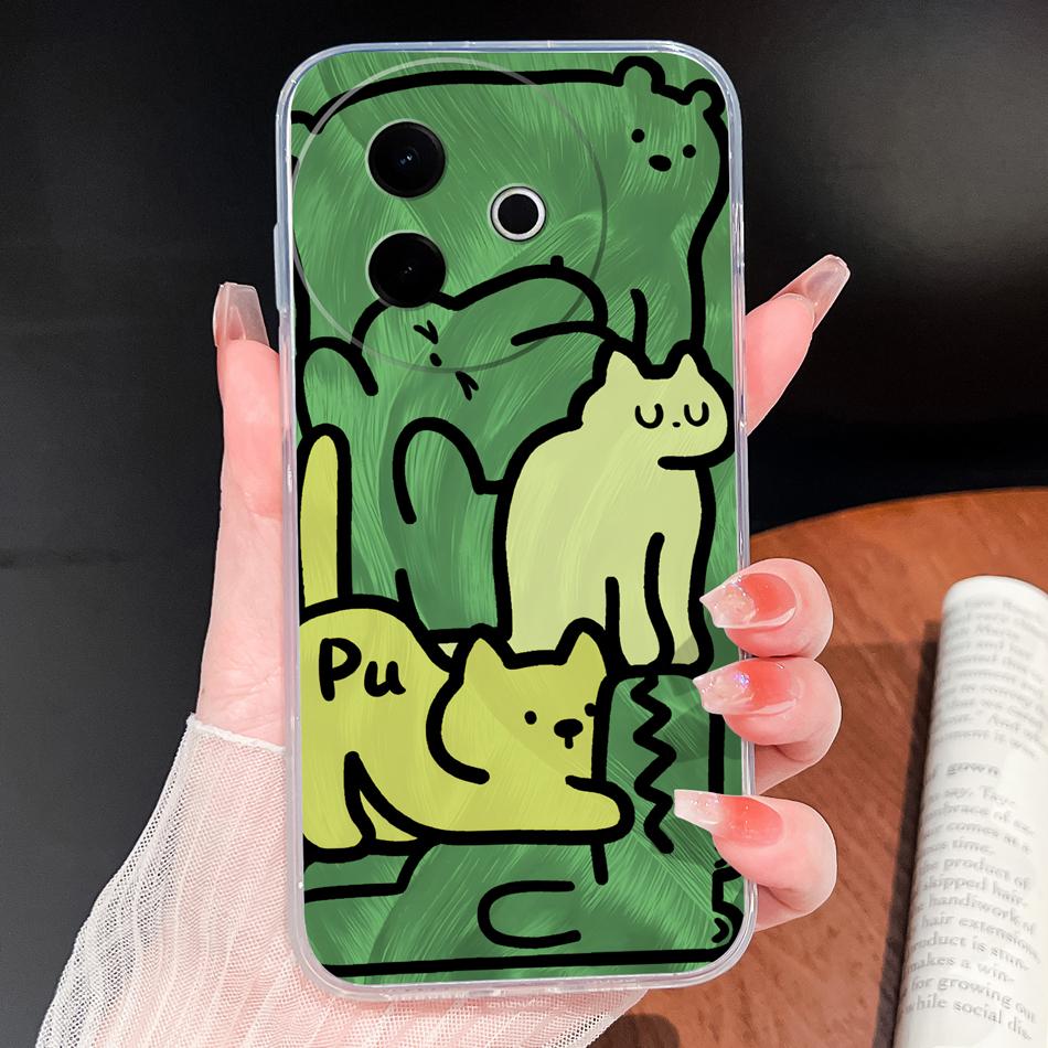 Case For Vivo Y39 Y38 5G Ocean Fish Transparent Phone Back Cover For VivoY 39 Y 38 Soft Slim TPU Silicone Lightweight Protectors