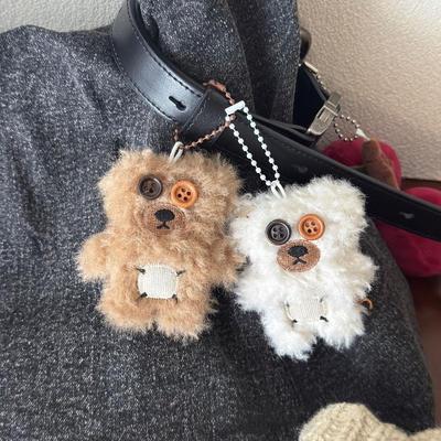 Cute Cartoon Plush Bear Pendant Keychain Kawaii Plush Little Bear Stuffed Doll Pendant Backpack Handbag Decoration Pendant Gifts