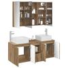 Bathroom Cabinet Set 4 pcs Artisan Oak Wood Based Material