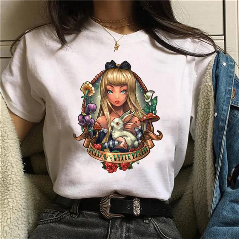 T-shirt Unisex New Punk Princess Jasmine Printed Fashion T Shirts 90s Kawaii Graphic Tops Harajuku O Neck Tee