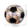 Fußball Bunt Maschinengenäht PVC Größe 5 Teamtraining Wettkampfbereit Langlebig Hoher Rückprall Cooles Sportgeschenk