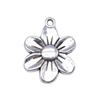 Simple Flower Charms Antique Alloy Pendants For Minimalist Floral Jewelry