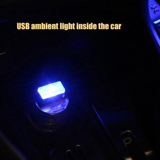 Přenosná USB LED dekorativní lampa do interiéru auta s noční atmosférou