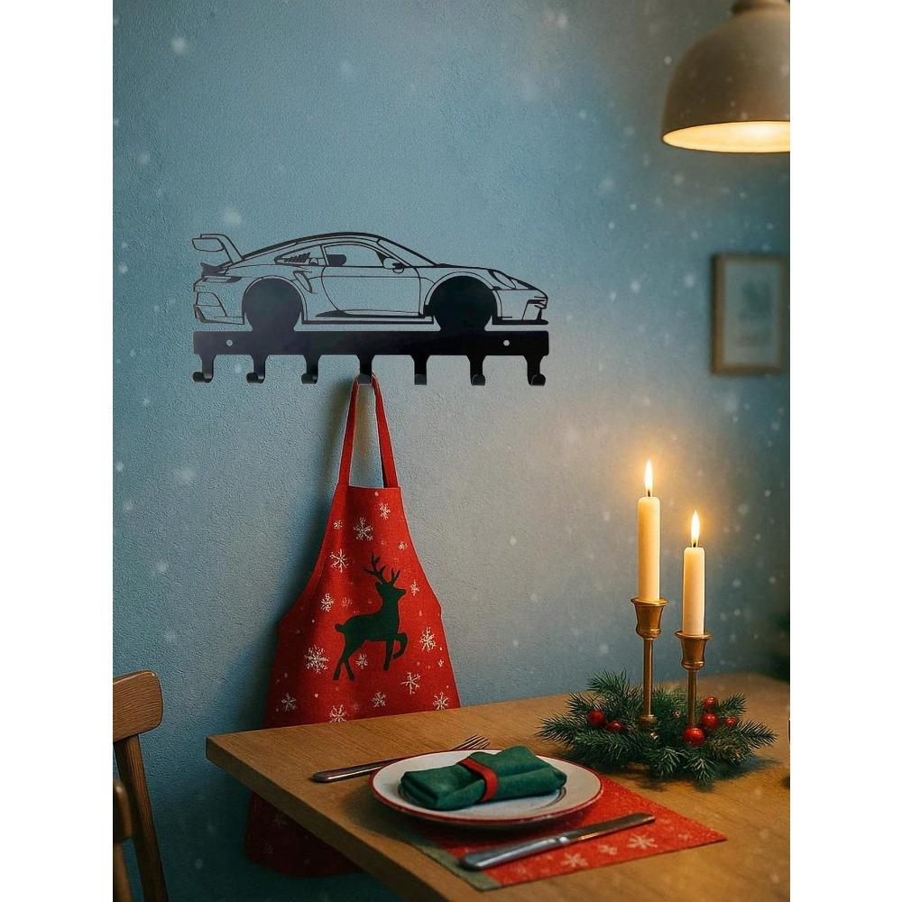1 PC Metal Key Hanger Wall Decor Christmas Car Style Modern Home Holiday Gift
