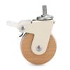Lightweight Heavy-Duty Swivel Casters Total Capacity 200lbs Brake System PU Wheels  Furniture