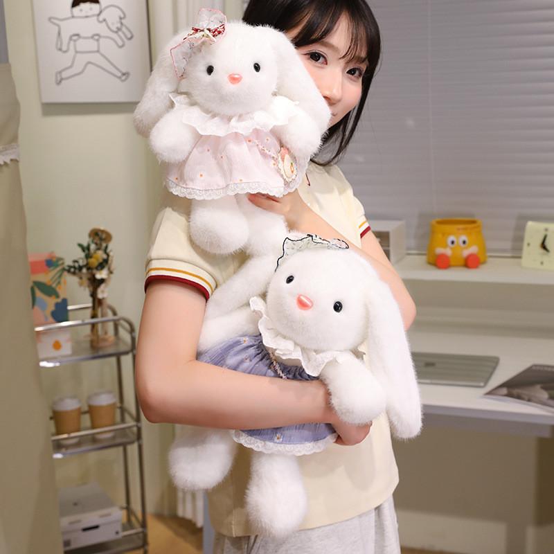 Plush Bunny Doll With Dress Soft Cotton Filling For Kids And Teen Gift