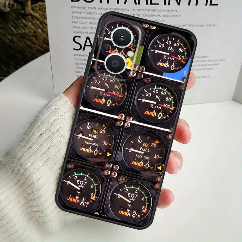 Flight Instruments Case For OPPO Reno 8T 4Z 5Z 8 10 11 Pro 4 5 6 7 Lite OPPO Find X6 Pro X3 X2 X5 Lite Cover