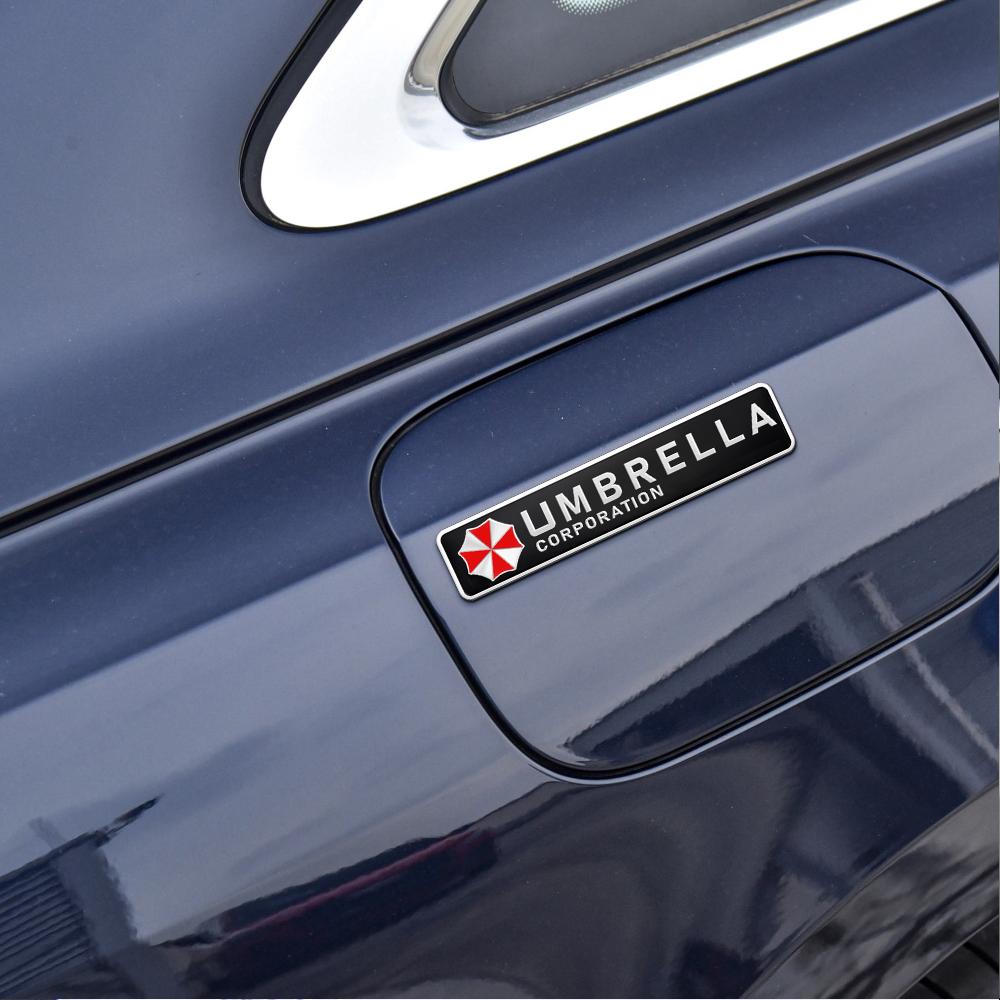 1Pc 3D Car Styling Metal Aluminum Umbrella Corporation Emblem Car Body Fender Stickers Decoration