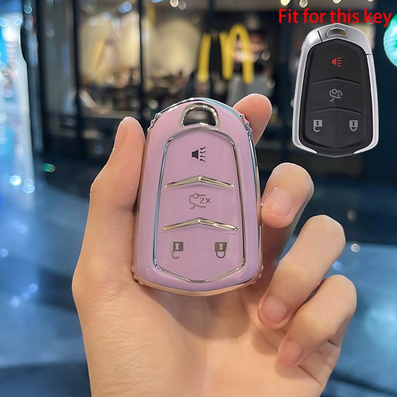 4 5 butoane NOU TPU husă pentru chei inteligente de mașină Geantă pentru chei pentru Cadillac ATS CT6 CTS DTS XT5 Escalade ESV SRX STS XTS ELR 2014 - 2018