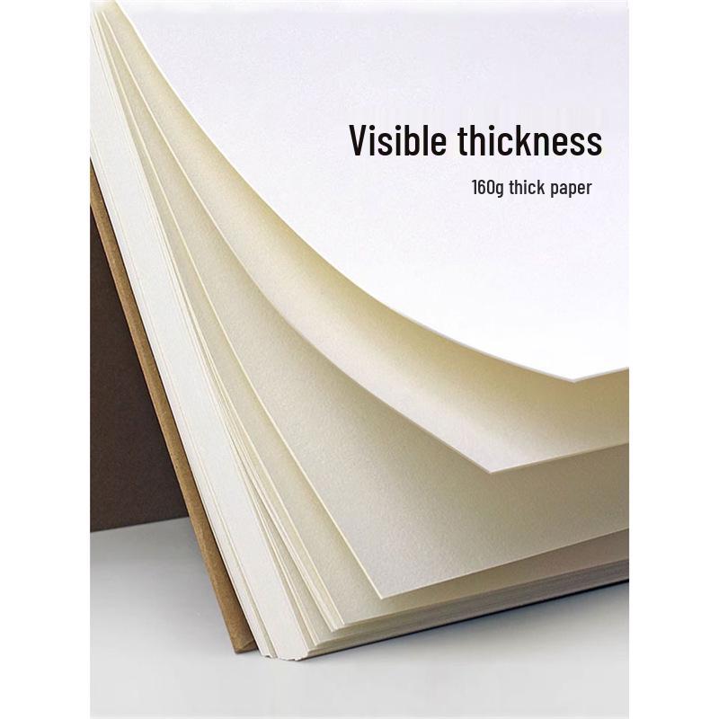 Thickened 160g Art Sketchbook for Students, A4/A5/8k, Side-Flip, Hard Cover