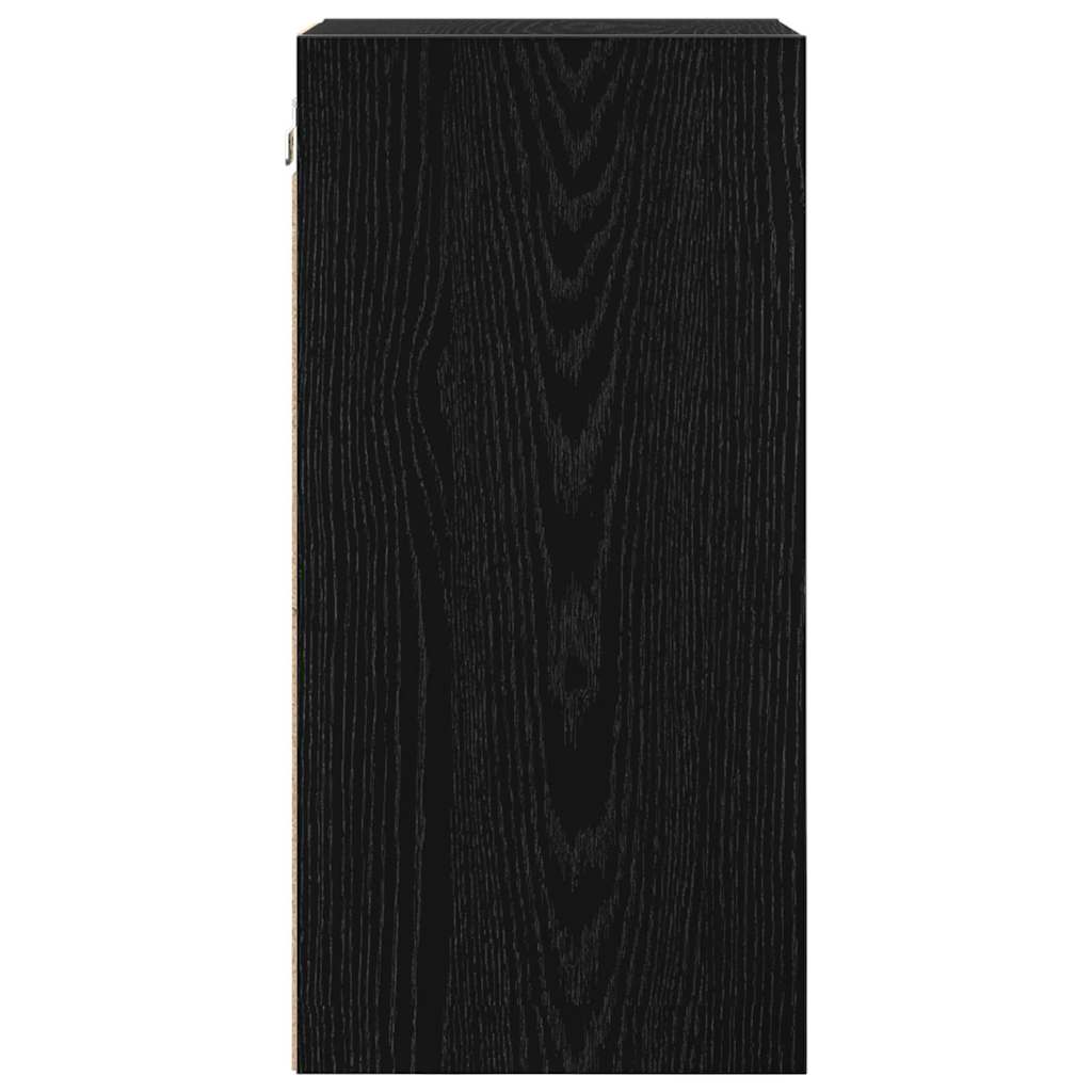 Hanging Cabinet with Shelf Black Oak Effect 30 x 29.5 x 60 cm