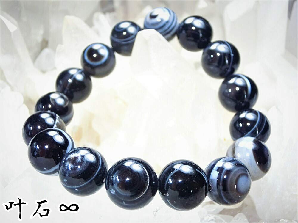 Kanaishi for warding off evil and fulfilling 14mm Tiered Eye Extra Eye Bracelet for Men and Women AAA Crushed approximately 20cm men with large