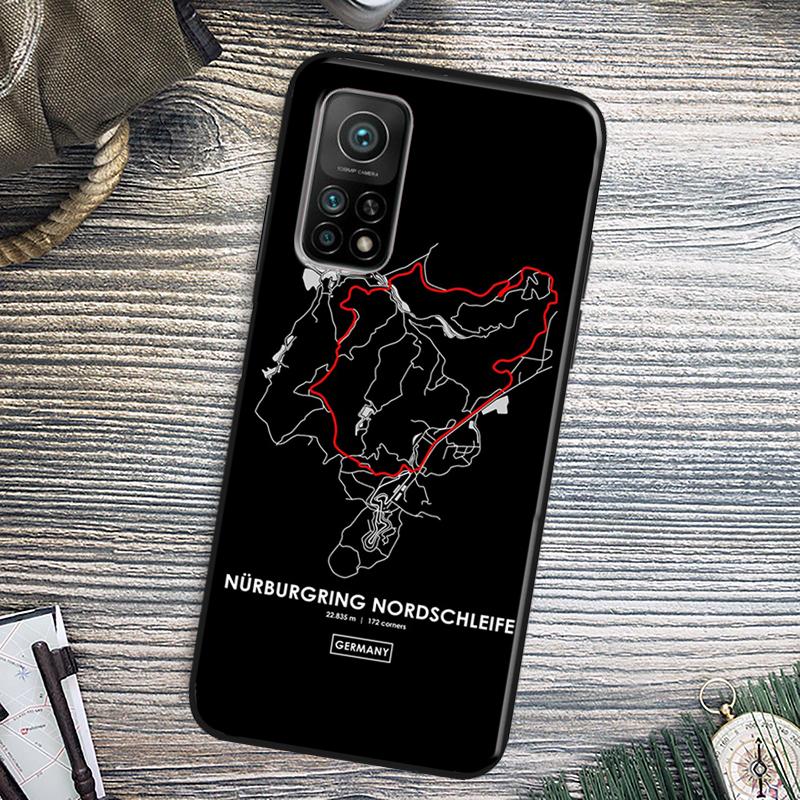 Formula 1 Racing Circuit Cover For Xiaomi 15 14 13 Ultra 11T 12T 13T 14T Pro POCO X7 Pro X3 X5 X6 M6 F5 F6 Pro Case