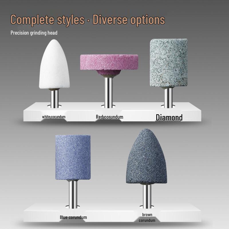 White Corundum Grinding Head Set for Electric Drills