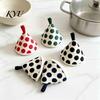 Anti Scald Insulation Mitts Triangular Pot Lid Handle Cover, Heat Resistant Hot Cookware Kitchen Covers Anti-Scald Mitts, Cotton Knob Grabber Holders,