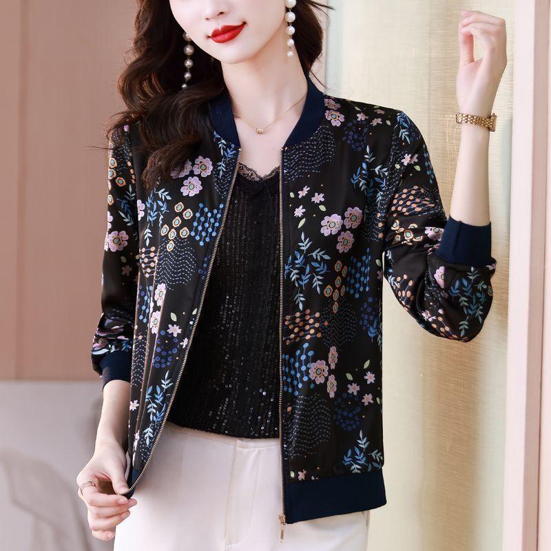 Chiffon Long Sleeve Sun Protection Top Women Summer Thin Casual Jacket Baseball Print Cardigan Coat