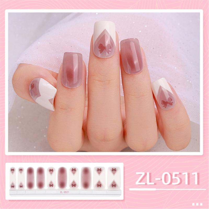1 Sheet Nail Stickers Nail Strips Self-Adhesive DIY Nail Art Perfect for Nail Enthusiasts and Professional Manicurists