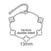 13MM Titanium Steel Four-leaf Clover Bracelet Small Fresh Fashion Petals 18K Does Not Lose Color Ladies Bracelet