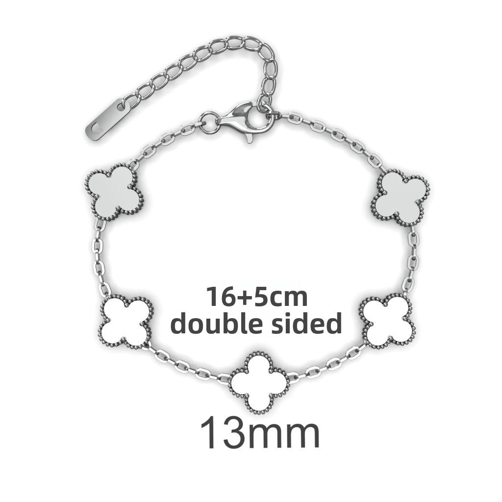 13MM Titanium Steel Four-leaf Clover Bracelet Small Fresh Fashion Petals 18K Does Not Lose Color Ladies Bracelet