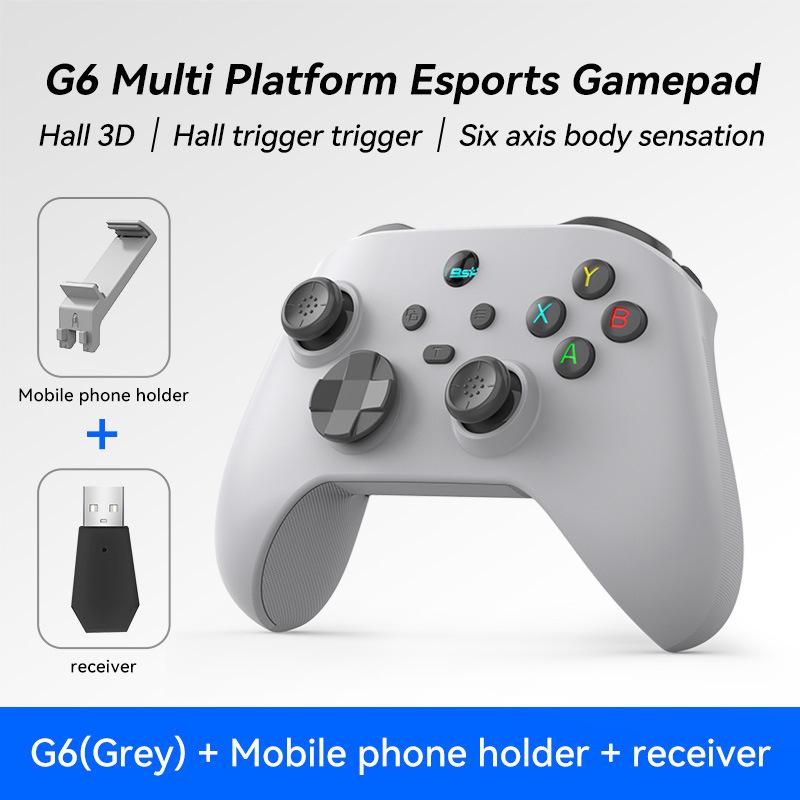 Controller wireless per giochi mobili G6 con grilletto Hall e joystick Hall che supporta switch/PC/Android/iOS