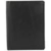 Men's Wallet - EXCELLANC - Nashat - Genuine Leather - Black - Vertical Format
