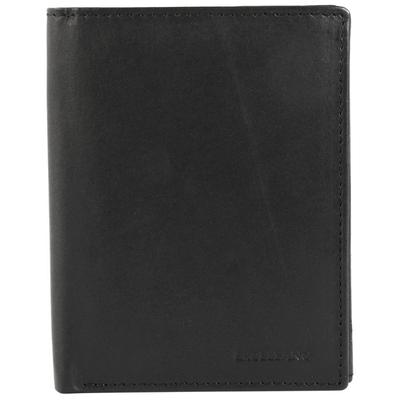 Men's Wallet - EXCELLANC - Nashat - Genuine Leather - Black - Vertical Format