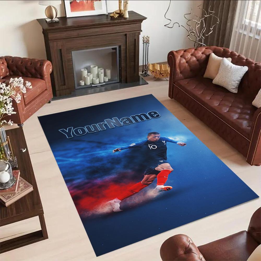 Mbappe 126 Customizable Name Carpet Perfect for Bedrooms Hallway Dining Room Dormitory Anti-slip Rug Decorate Offices Spiritual Gift