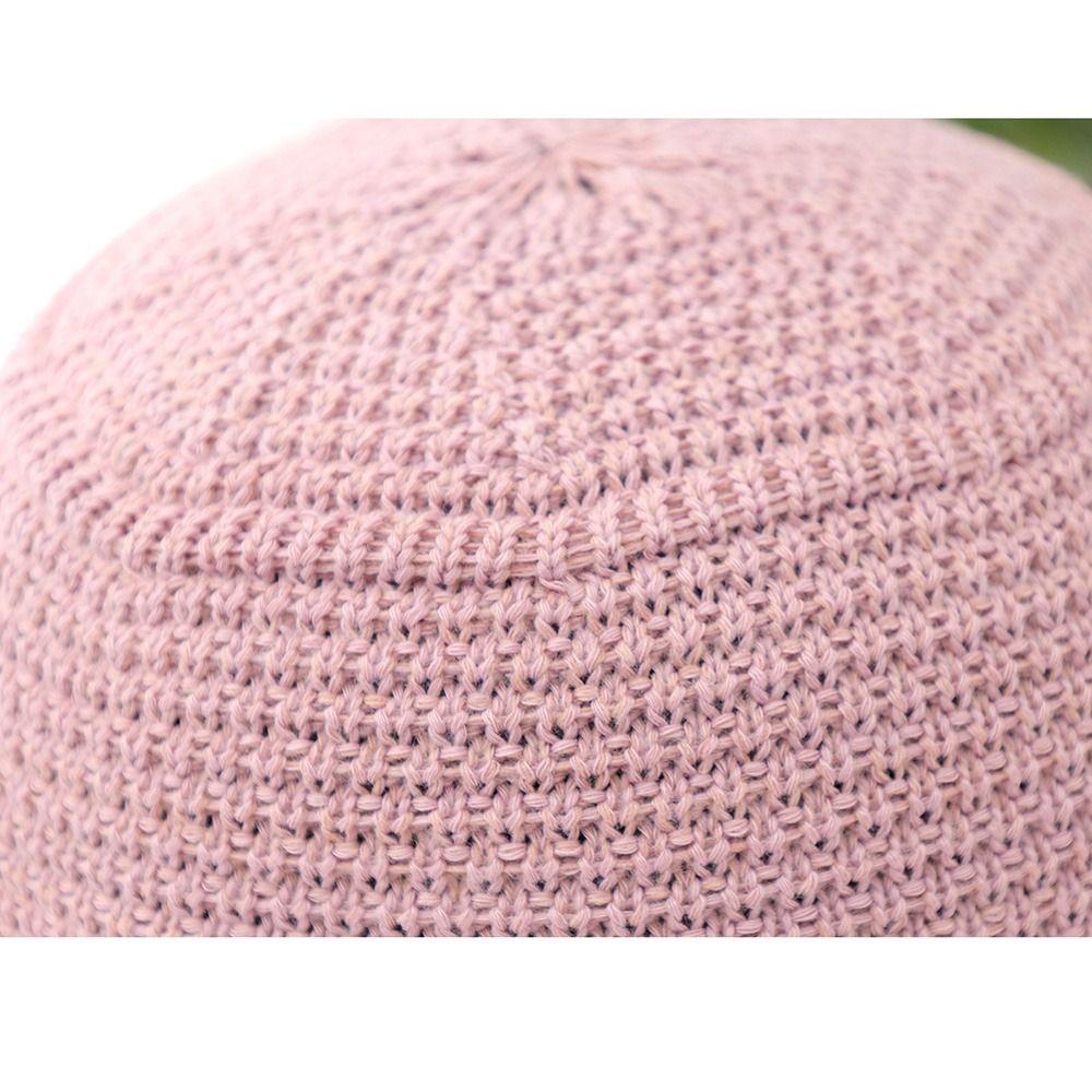 Breathable Crochet Bucket Hat Foldable Women's Basin Cap Thin Summer Sunshade Visors  Hiking