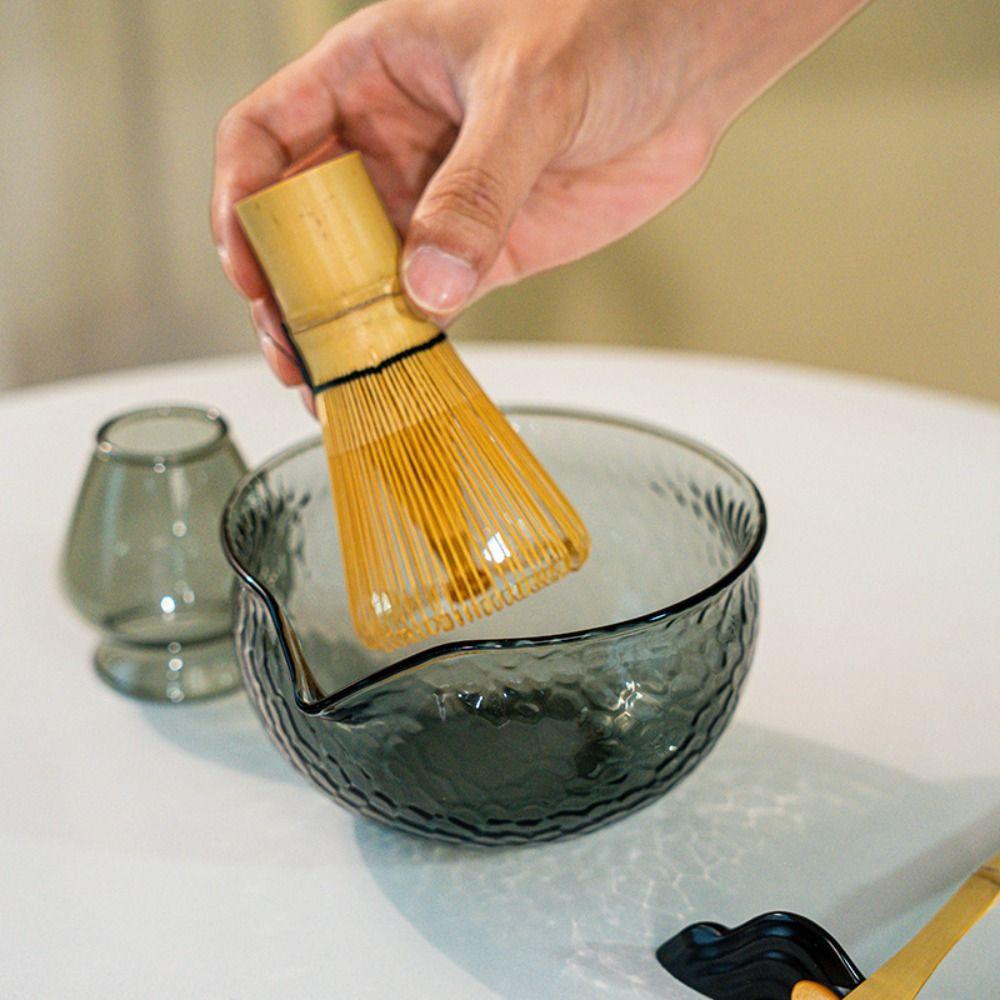 Mit Ausgießer Matcha-Zubereitungsset Texturierte Teeschalen Neues Matcha-Besenset Teeliebhaber