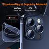 2Pcs Tempered Glass Camera Lens Protector Cover For For Iphone 1 Pro Max 14 Plus 13 Mini 1Pro 14Pro 13Pro Protection Blue Titanium