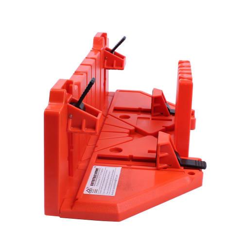 AUTOTOOLHOME Miter Box, Clamp-Type Miter Box, 3-Angle Cutting, 90 Horizontal, 45 Horizontal, and 22.5 Horizontal, for 2x4s, Compatible with Wood, S