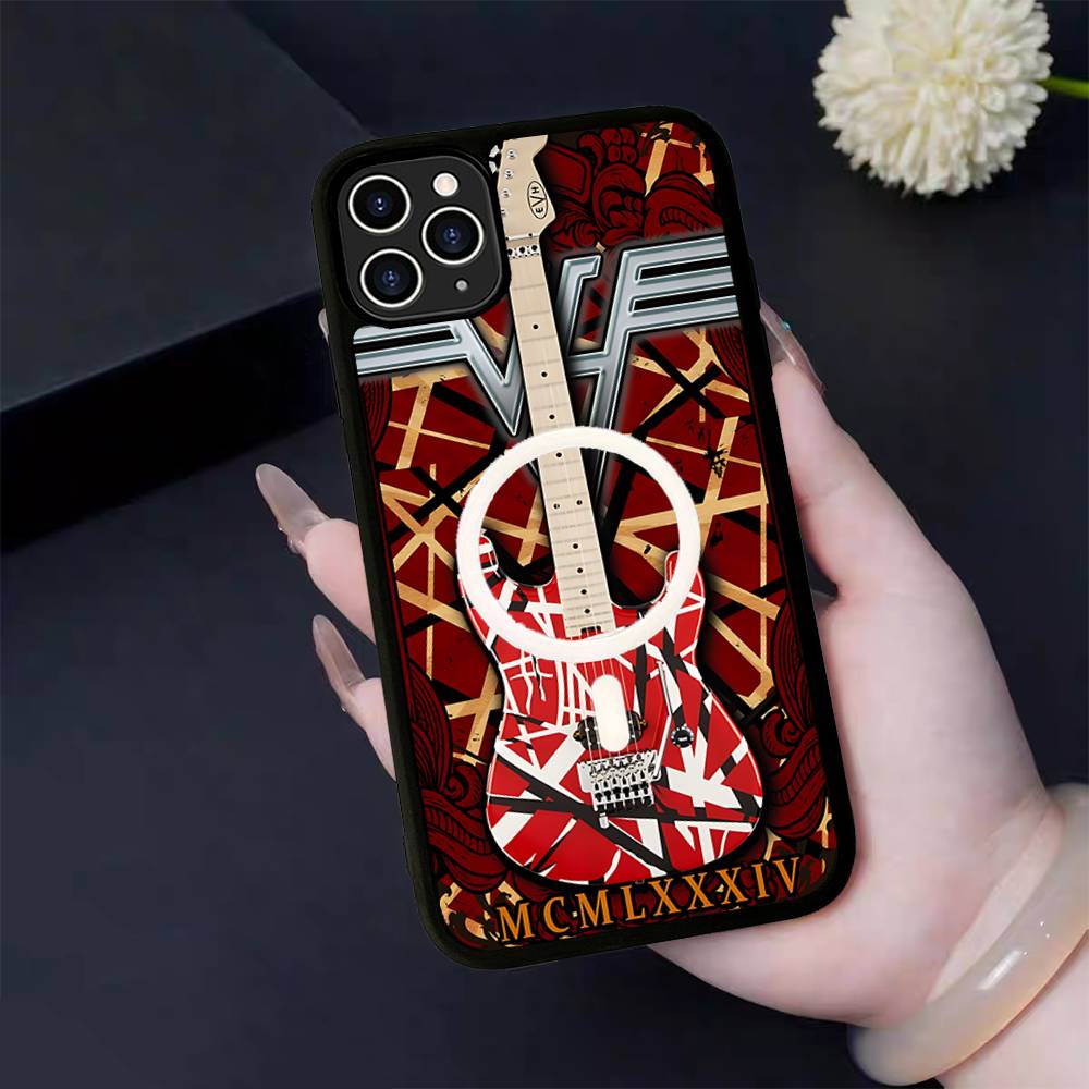 Etui Na Telefon Z Wizerunkiem E-Eddie Van H-Halen Singer Dla IPhone 17 Air 16 15 14 13 12 11 Pro Max Plus Dla Magsafe Bezprzewodowe Ładowanie Pokrowiec