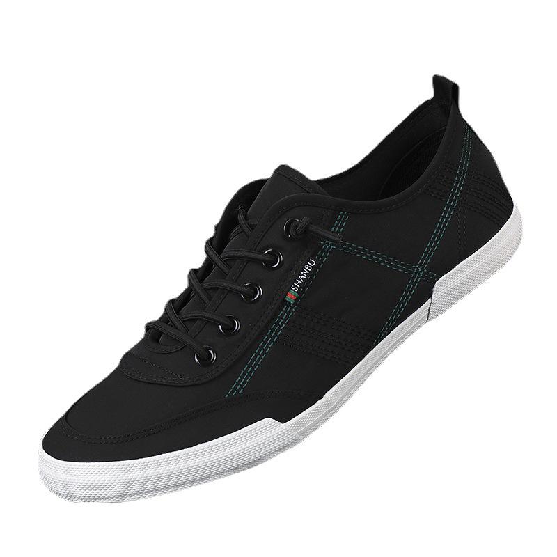 Herren Frühling 2026 Atmungsaktive Slip-on Canvas Skateschuhe - Lässige Low-Top Flats